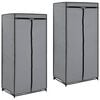 vidaXL Wardrobe | Grey | Iron frame with polyester cover | Standard | Wardrobe