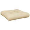 vidaXL Pallet Cushions 2 pcs Beige Fabric