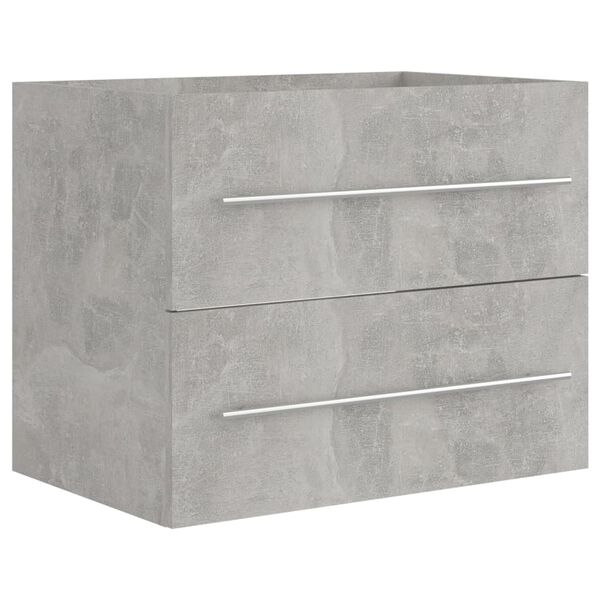 vidaXL Sink Cabinet Concrete Grey 60x38.5x48 cm Engineered Wood