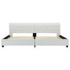 vidaXL Bed Frame without Mattress White Faux Leather 180x200 cm Super King