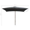 vidaXL Garden Parasol with Wooden Pole 200x300 cm Anthracite