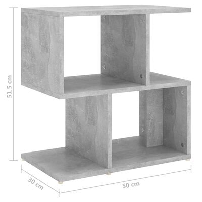 vidaXL Bedside Cabinet Concrete Grey 50x30x51.5 cm Engineered Wood