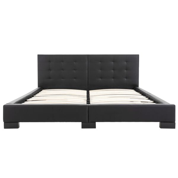 vidaXL Bed Frame without Mattress Black Faux Leather 200x160 cm