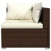 vidaXL 12 Piece Garden Lounge Set with Cushions Poly Rattan Brown