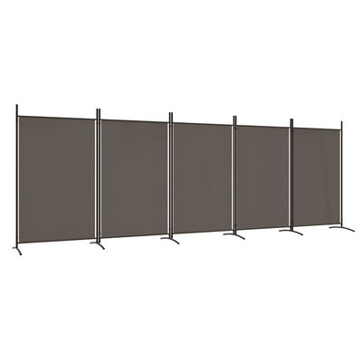 vidaXL 5-Panel Room Divider Anthracite 433x180 cm Fabric