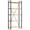 vidaXL Bookcase | Natural mango wood and black steel