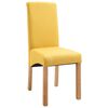 vidaXL Dining Chairs 4 pcs Yellow Fabric
