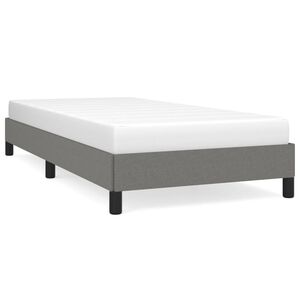 vidaXL Bed Frame without Mattress Dark Grey 92x187 cm Single Fabric