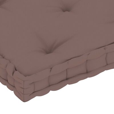 vidaXL Pallet Floor Cushion Taupe 73x40x7 cm Cotton