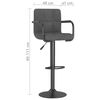 vidaXL Bar Stools 2 pcs Dark Grey Velvet