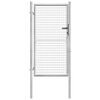 vidaXL Garden Gate Galvanised Steel 105x150 cm Silver