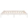 vidaXL Bed Frame without Mattress White Solid Wood Super King Size