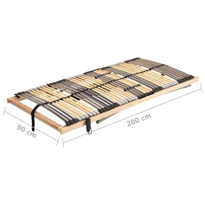 vidaXL Electrical Slatted Bed Base with 42 Slats 7 Zones 90x200 cm