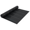 vidaXL Weed Membrane | Black with green stripes | 100% Polypropylene | 2x150 m