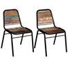 vidaXL Dining Chairs 2 pcs Solid Reclaimed Wood