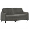 vidaXL 4 Piece Sofa Set with Throw Pillows&Cushions Dark Grey Velvet