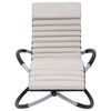 vidaXL Outdoor Sun Lounger with Cushion Steel Cream