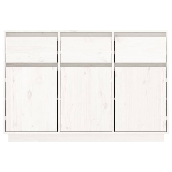 vidaXL Sideboard White 110x36x75 cm Solid Wood Pine