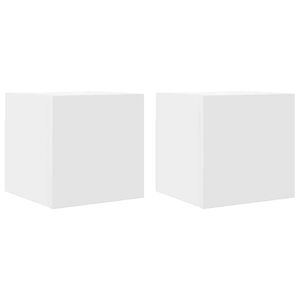 vidaXL 2 Piece Wall-mounted TV Cabinet Set White 30,5x30x30 cm