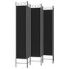 vidaXL 6-Panel Room Divider Black 240x220 cm Fabric