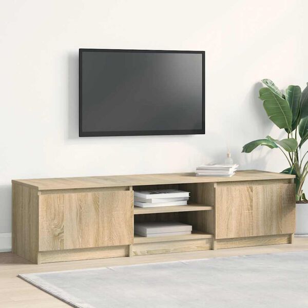 vidaXL TV Cabinet Sonoma Oak 140x40x35.5 cm Engineered Wood