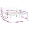 vidaXL Bed Frame without Mattress White Solid Wood 120x200 cm