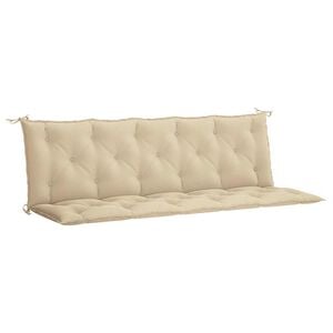 vidaXL Garden Bench Cushion Beige 180x(50+50)x7cm Oxford Fabric