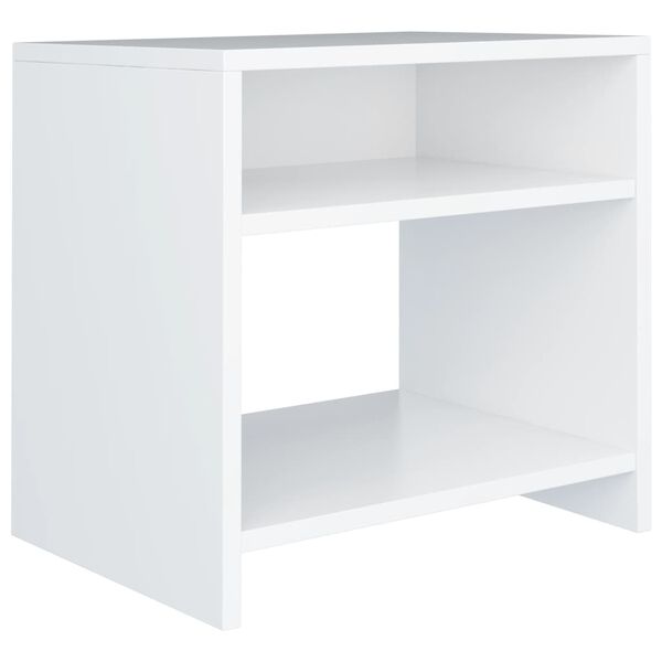 vidaXL Bedside Cabinet White 40x30x40 cm Engineered Wood