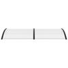 vidaXL Door Canopy Black and Transparent 240x75 cm PC
