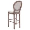 vidaXL Bar Chairs 2 pcs White Linen