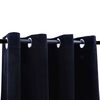 vidaXL Blackout Curtains with Rings 2 pcs Velvet Black 140x175 cm
