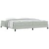 vidaXL Box Spring Bed with Mattress Light Grey 200 x 200 cm Fabric