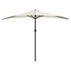 vidaXL Garden Parasol with Aluminium Pole Sand 300x155 cm Half