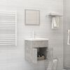 vidaXL 2 Piece Bathroom Furniture Set Concrete Grey Engineered Wood