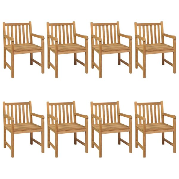 vidaXL 9 Piece Garden Dining Set 200x100 cm Solid Teak Wood