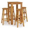 vidaXL 5 Piece Garden Bar Set Solid Wood  Acacia