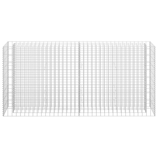 vidaXL Gabion Raised Bed Galvanised Steel 180x30x90 cm