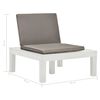 vidaXL 5 Piece Garden Lounge Set Plastic White