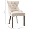 vidaXL Dining Chairs 6 pcs Beige Fabric