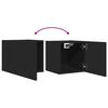 vidaXL Wall Mounted TV Cabinets 4 pcs Black 30.5x30x30 cm
