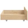 vidaXL Bed Frame without Mattress with 2 Drawers Solid Wood 140x200 cm