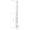 vidaXL Garden Shower with Grey Base 225 cm Stainless Steel