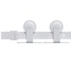 vidaXL Sliding Door Hardware Kit 200 cm Steel White