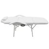 vidaXL Portable Facial Treatment Chair Faux Leather 185x78x76 cm White