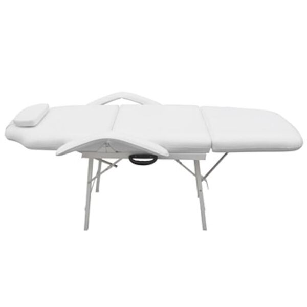 vidaXL Portable Facial Treatment Chair Faux Leather 185x78x76 cm White