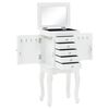vidaXL Free Standing Jewelery Cabinet White