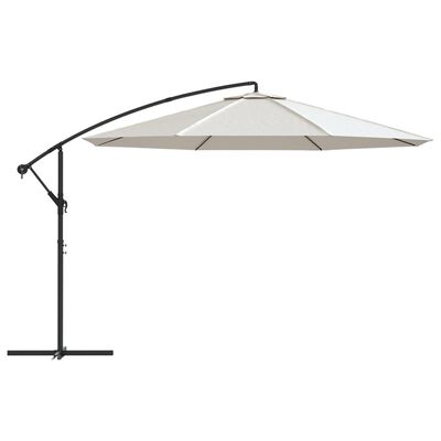 vidaXL Cantilever Umbrella 3.5 m Sand White