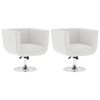 vidaXL Bar Chairs 2 pcs White Faux Leather