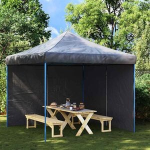 vidaXL 45118 vidaXL Party Tent Sidewall 2 pcs with Zipper PE Anthracite
