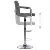 vidaXL Bar Stool Light Grey Fabric